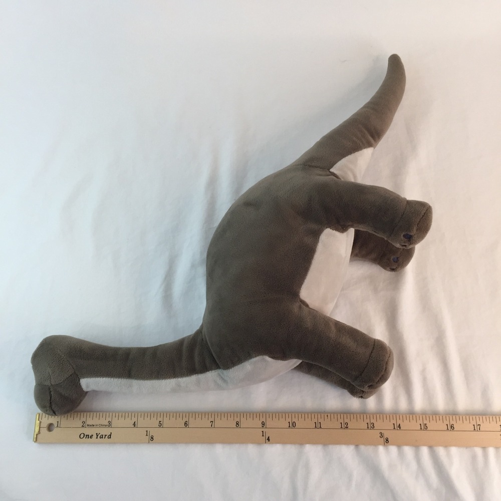 IKEA JATTELIK Dinosaur Plush Set 18" Green Stegosaurus 22" Brown Brontosaurus - Picture 12 of 13